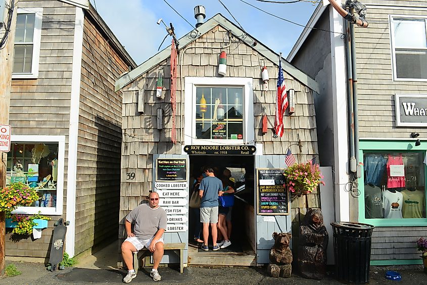 Roy Moore Lobster Company, over 100 years old, in Rockport, Massachusetts.