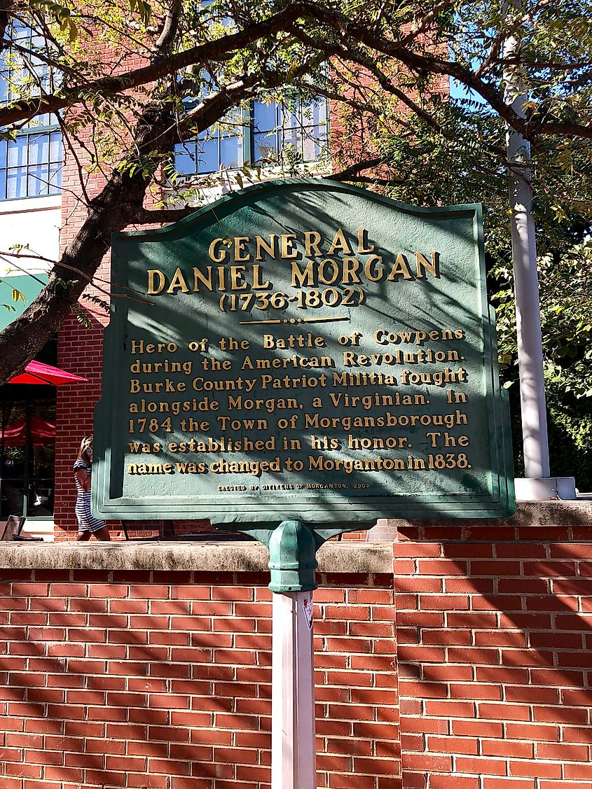 General Daniel Morgan Historical Marker, Morganton, NC.