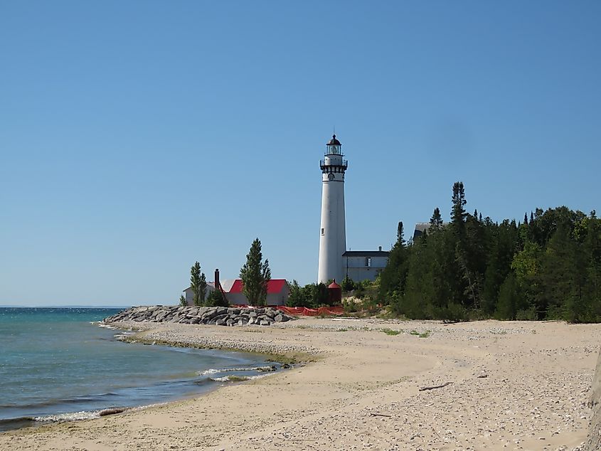 South Manitou Island Lighthouse on Lake Michigan,