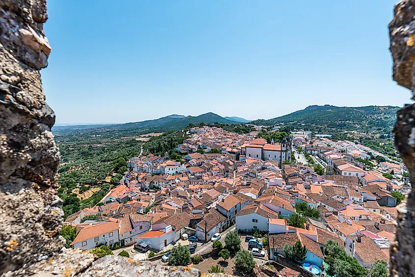 A stunning view of Castelo de Vide, Portgual.