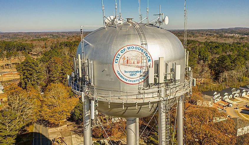 Water Tower located in Woodstock, Georgia.