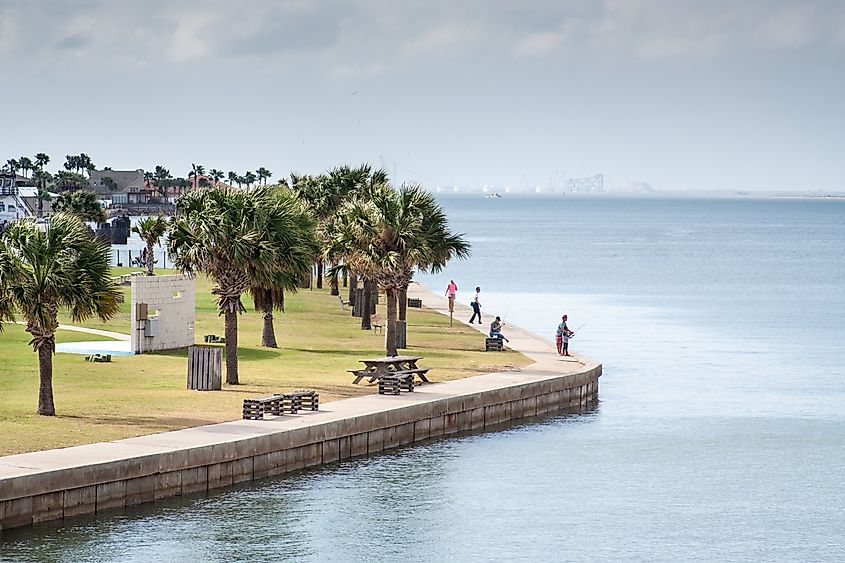 A scene from the overlook at Robert's Point Park in Port Aransas, Texas