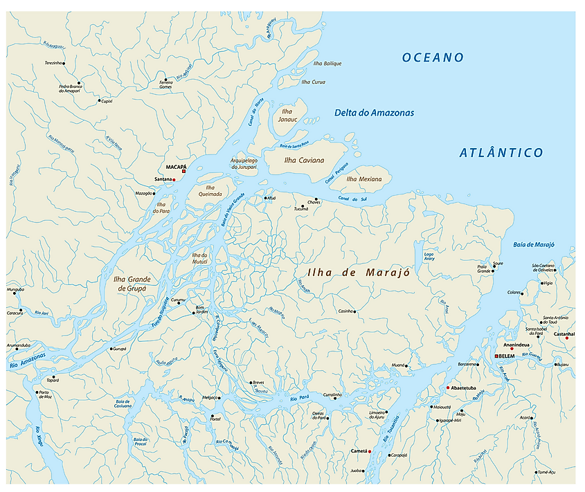amazon river delta map