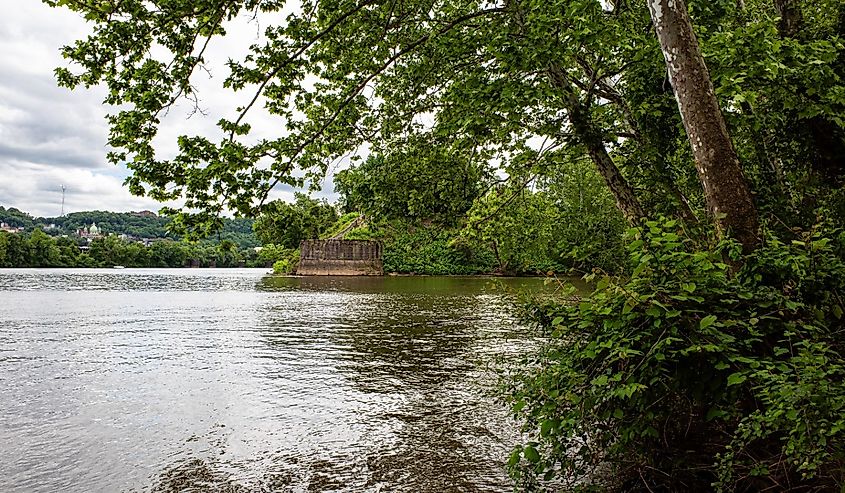 Herrs Island, also known as Washington's Landing, is a 42-acre island located in the Allegheny River in Pittsburgh, Pennsylvania.