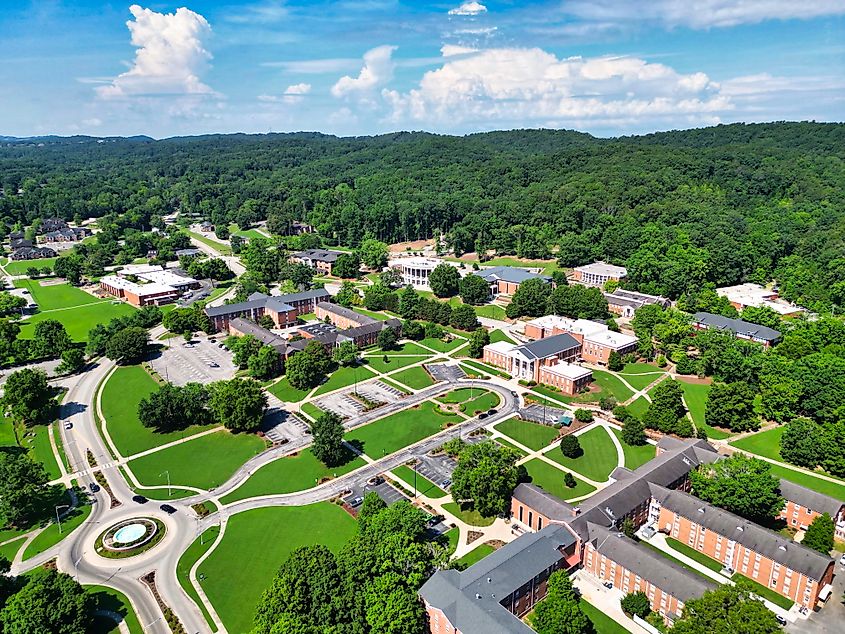 The campus of Southern Adventist University in Collegedale, Tennessee.