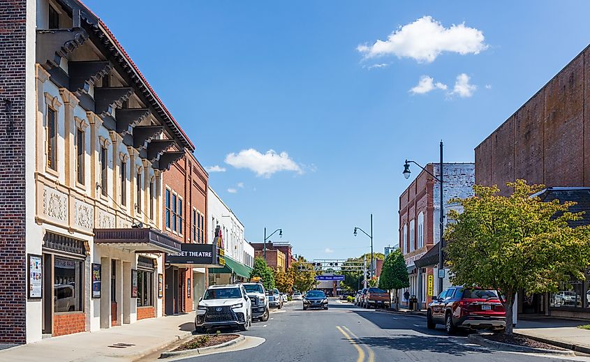 Sunset Avenue in Asheboro, North Carolina.