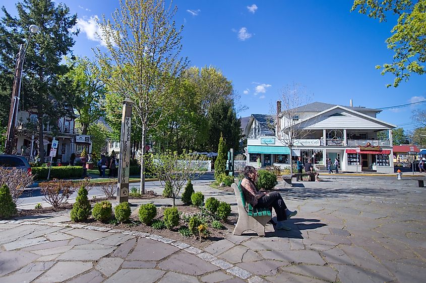 Town center at Woodstock NY in the Catskill Mountains. Editorial credit: Little Vignettes Photo / Shutterstock.com