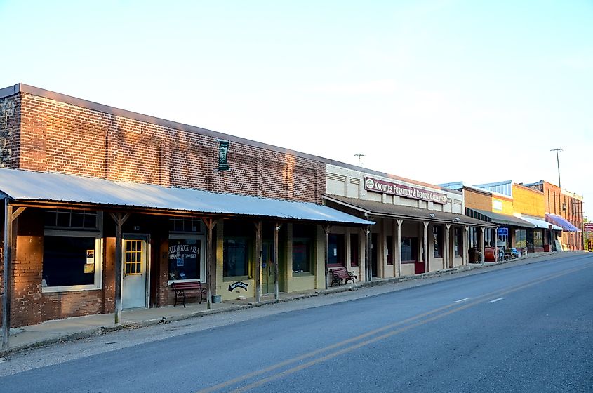 Calico Rock Historic District in Calico, Arkansas.