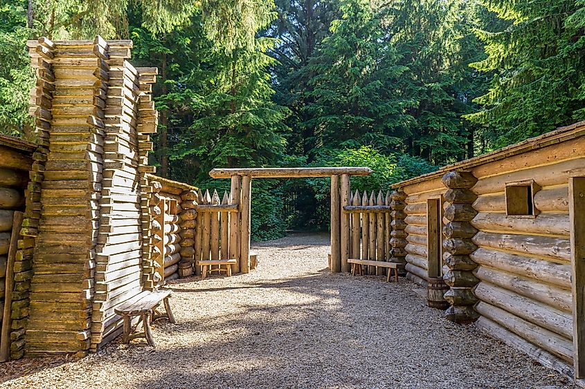 Fort Clatsop was the encampment of the Lewis and Clark Expedition at the mouth of the Columbia River.