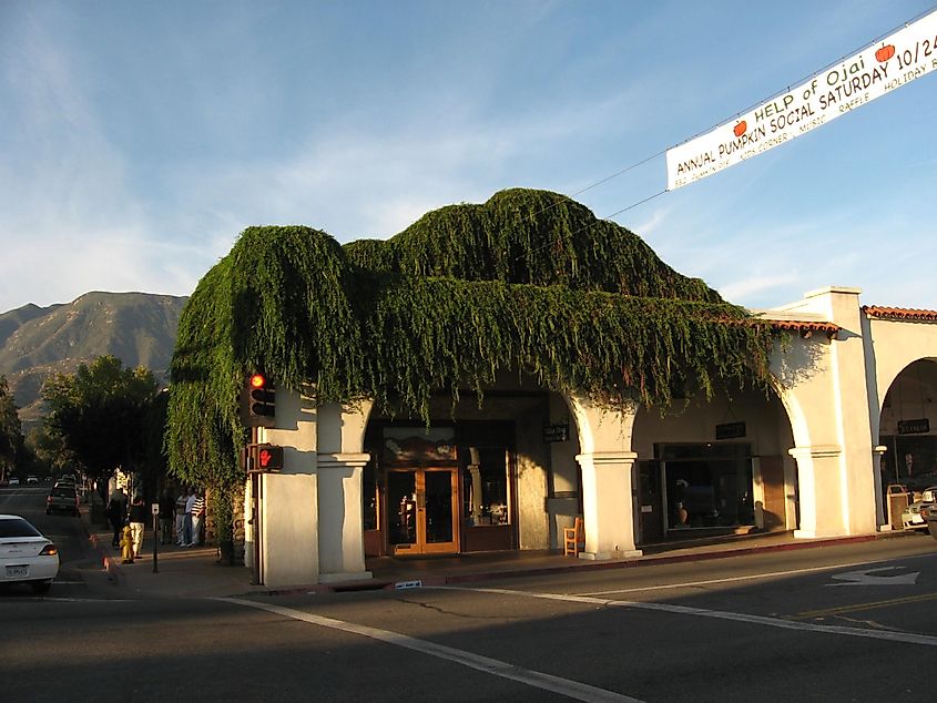 Street view in Ojai, California, via 