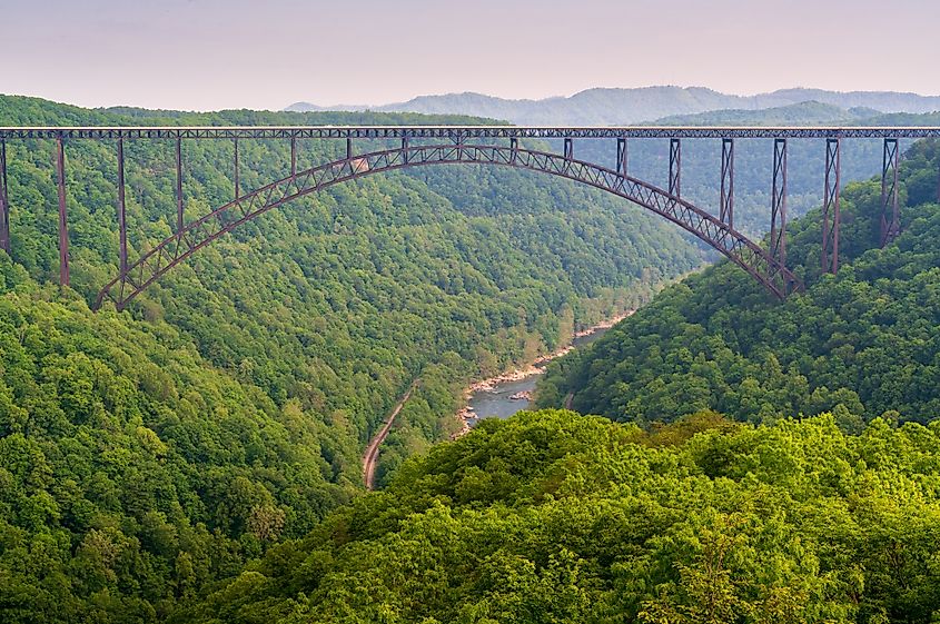 the New River Gorge near Fayetteville, West Virginia