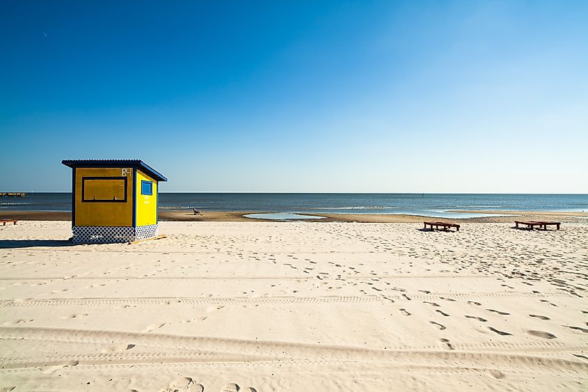 Gulf coast beach in Biloxi, Mississippi