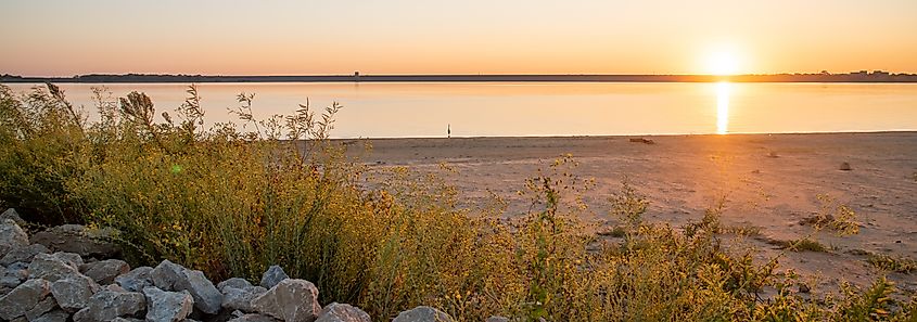 View of Grapevine Lake in Texas.