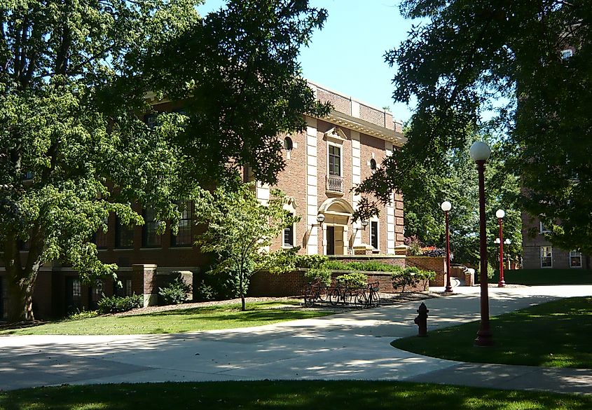 McElhaney Hall on the campus of Indiana University of Pennsylvania in Indiana