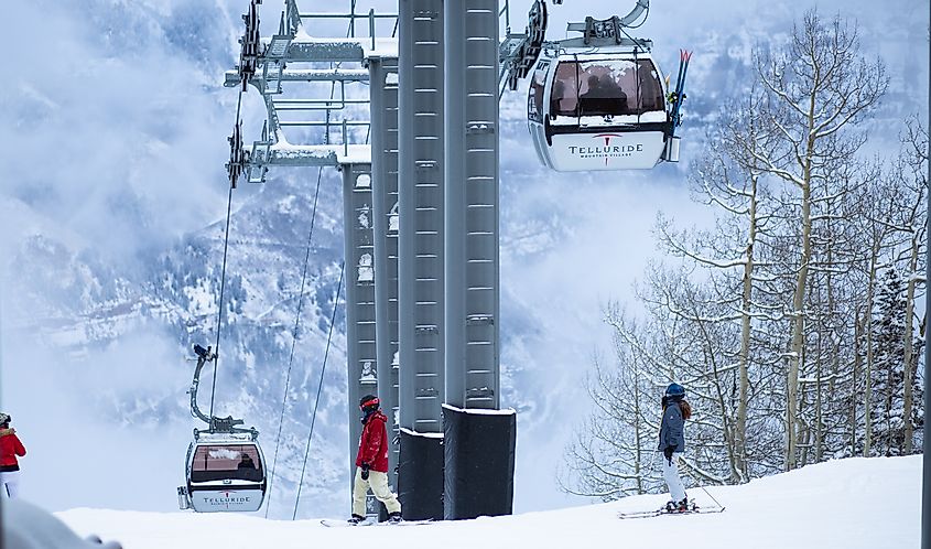 Gondolas in Telluride, Colorado