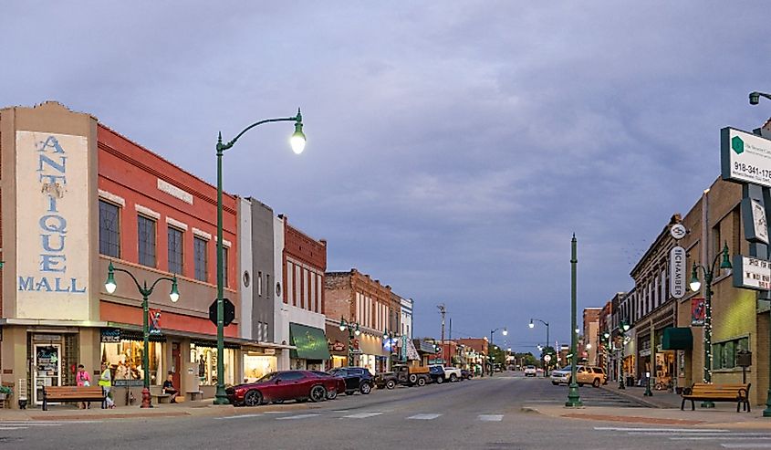 Downtown Claremore, Oklahoma.