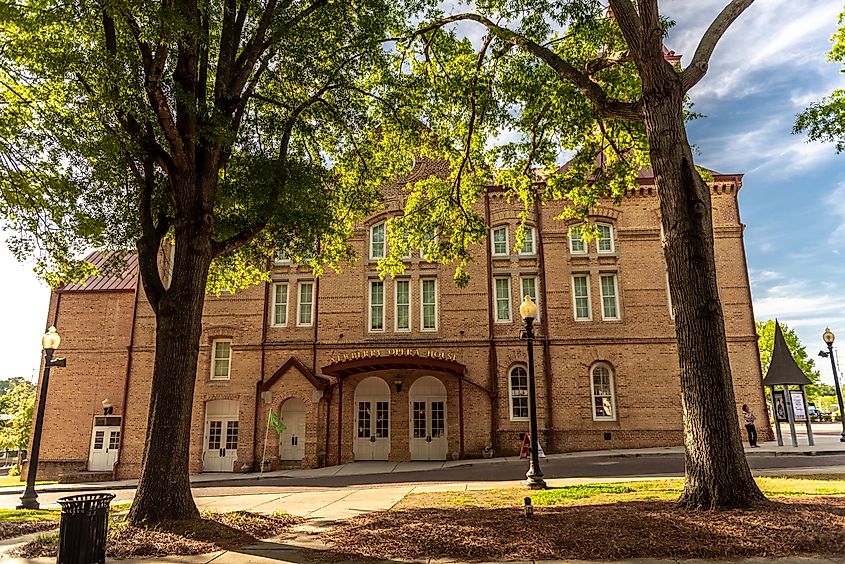 Historic Newberry Opera Hall is the center of the arts in Newberry, South Carolina. Photography by Panas Wiwatpanachat / Shutterstock.