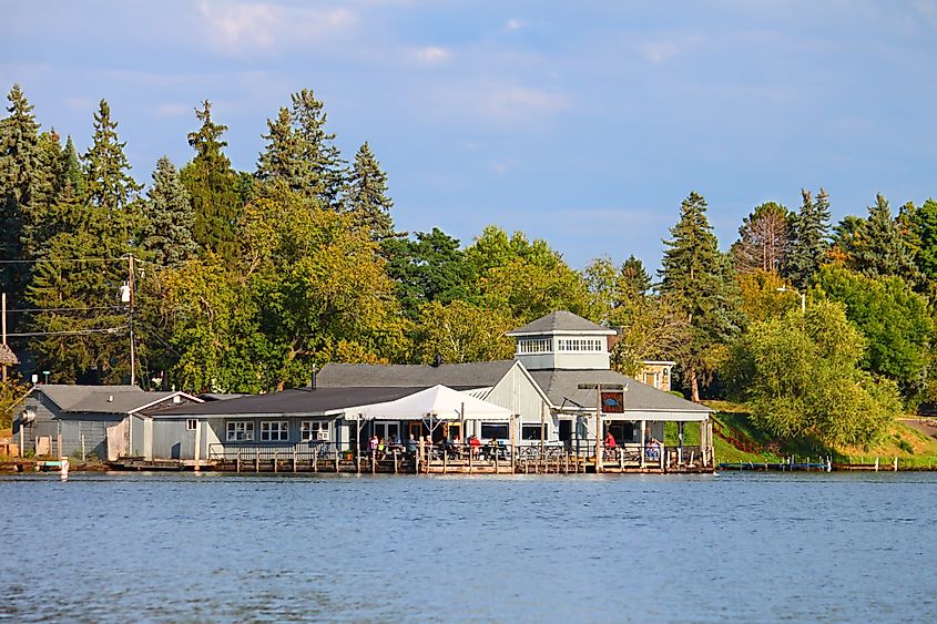 Lakeside restaurant in Minocqua, Wisconsin.