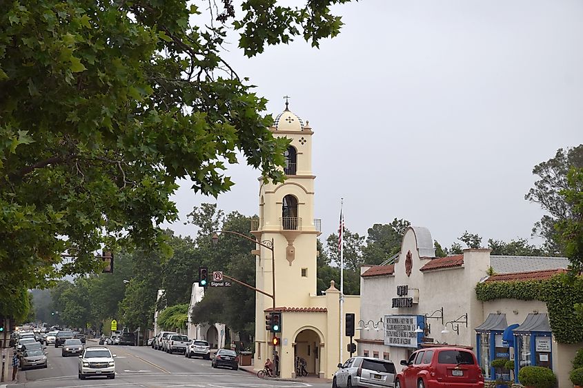 The old U.S. post office next to Libbey Park in Ojai, California.
