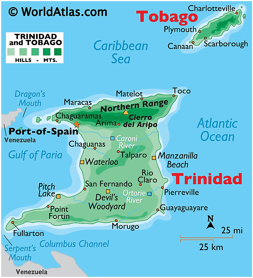 Ward Map Of Trinidad And Tobago Trinidad And Tobago Maps & Facts - World Atlas