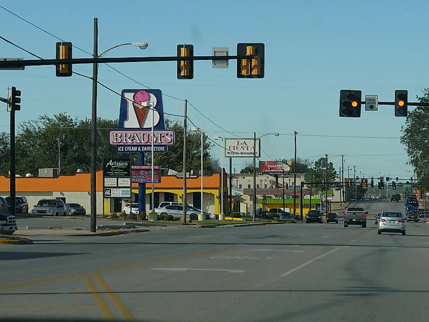 A highway through Sulfur, Oklahoma.