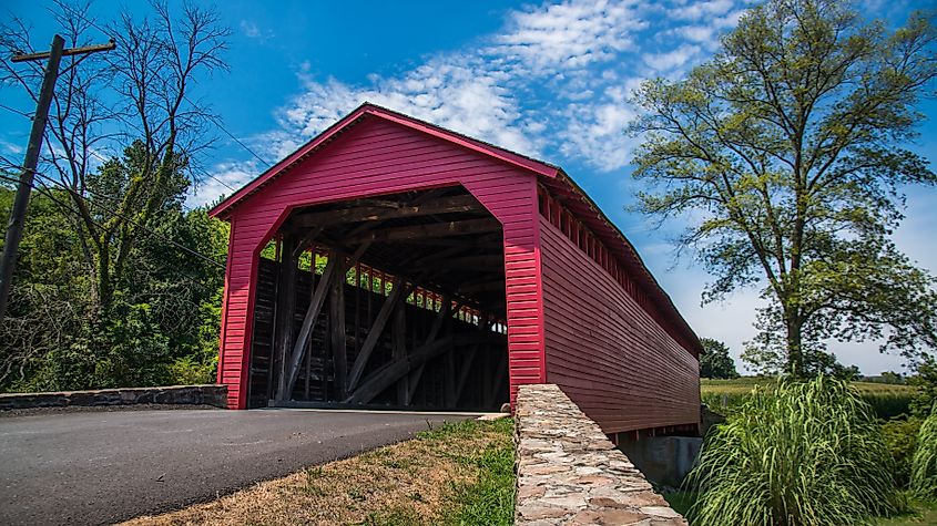 Utica Covered Bridge in Thurmont, Maryland.