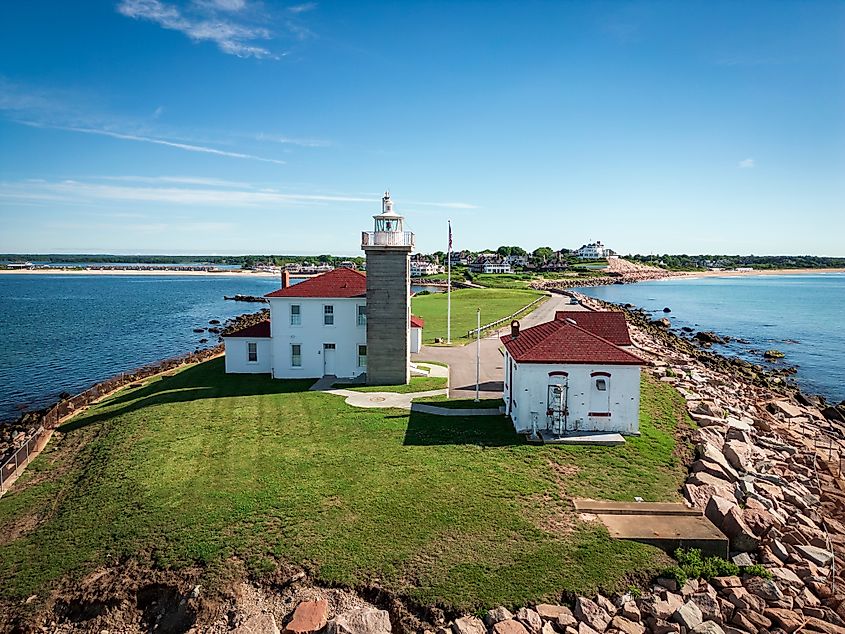 Watch Hill Lighthouse in Westerly, Rhode Island.