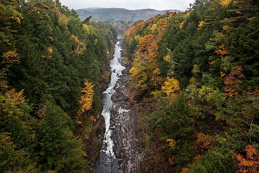 Ottauquechee River, Quechee Gorge, Quechee National Park, Vermont