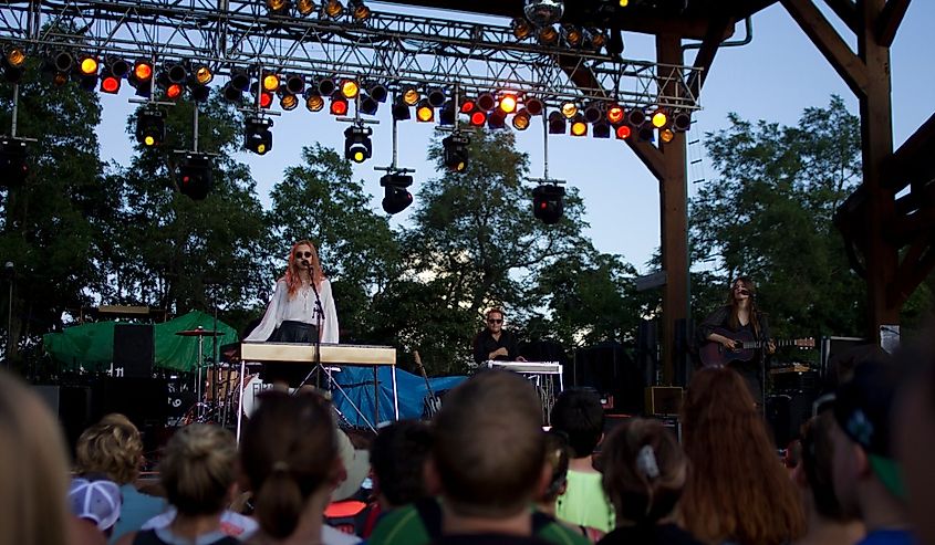 First Aid Kit Performing at Floyd Fest in Floyd, Virginia.