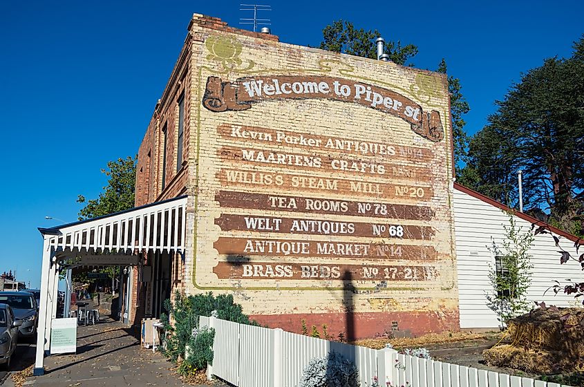Piper Street in Kyneton, Victoria, Australia.