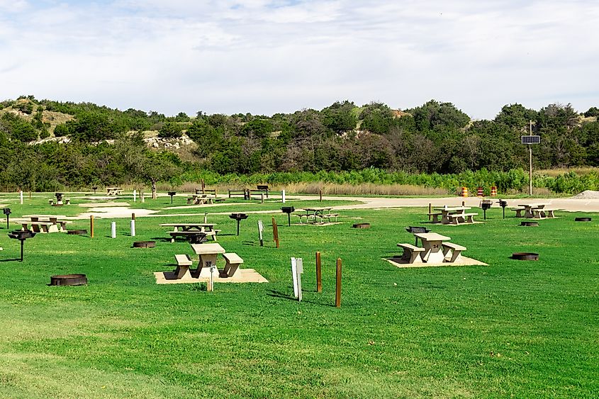 View of the campground in the Roman Nose State Park.