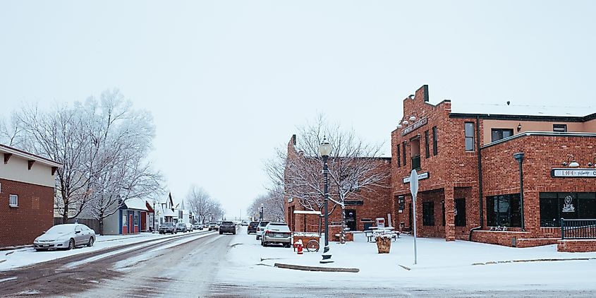 Frederick, Colorado in winter.
