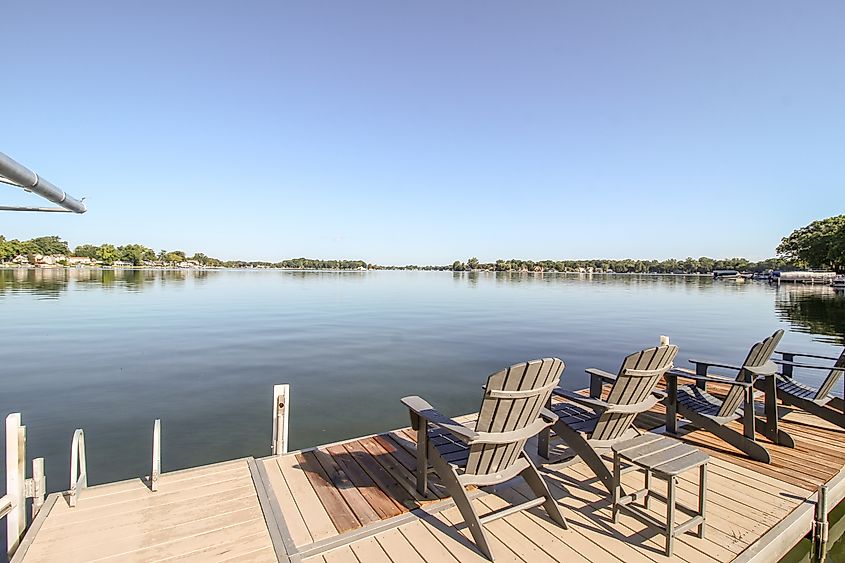 View Overlooking Lake Fenton in Michigan