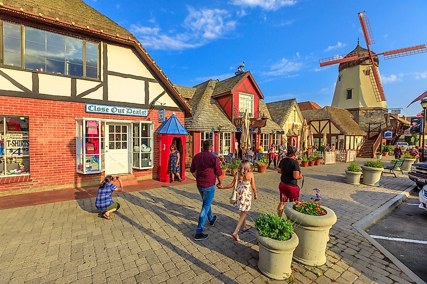 Main Street in Solvang, California.