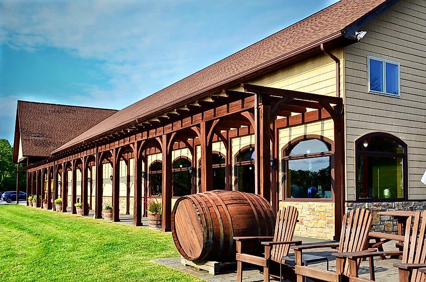 Winery of the Keuka Spring Vineyards in Penn Yan, New York Editorial credit: PQK / Shutterstock.com