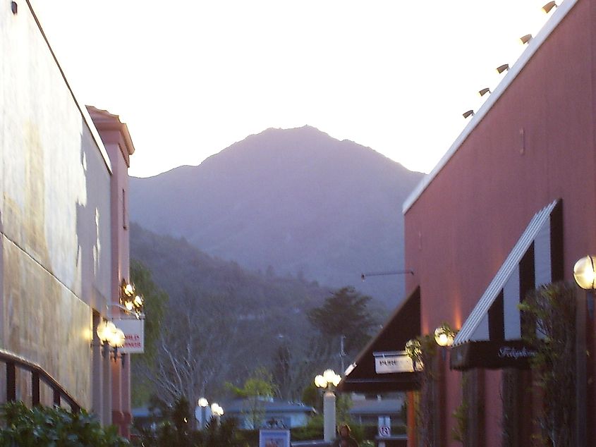 Mt. Tamalpais viewed from Corte Madera, California.