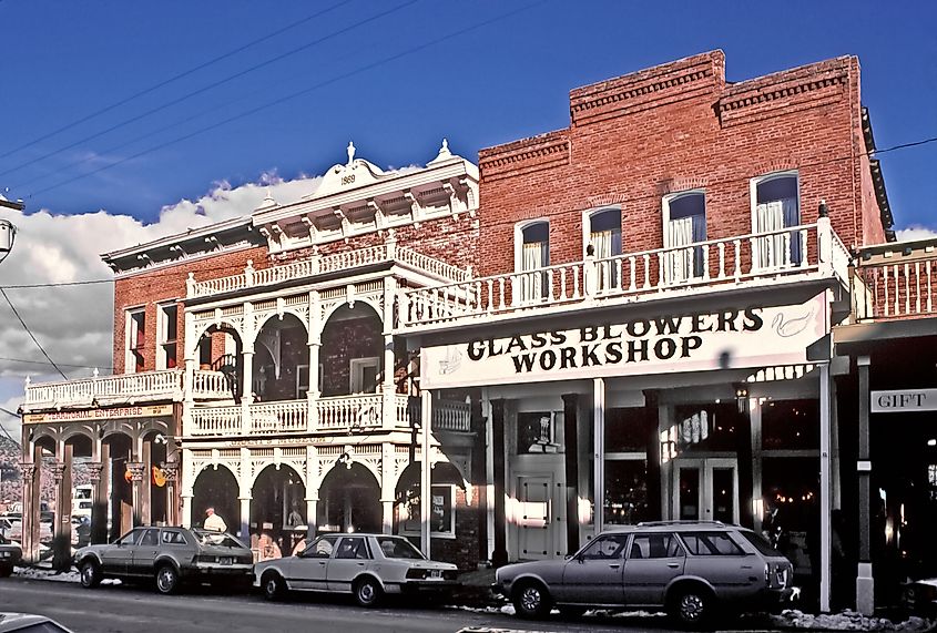 Virginia City, Nevada. The middle building is dated 1869. 