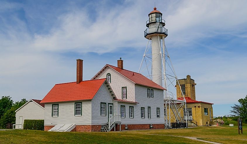 Whitefish Point Lighthouse on Lake Superior, near Paradise, Michigan.