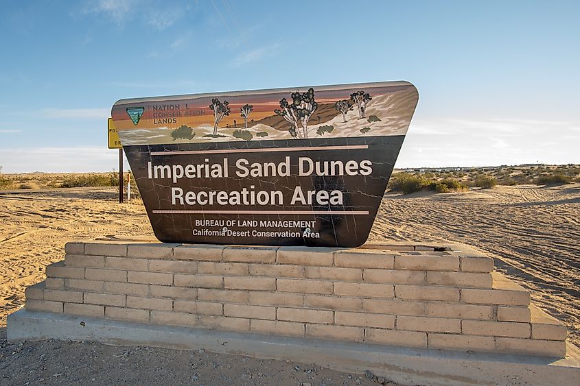 Imperial Sand Dune Recreation Area near Imperial, California.