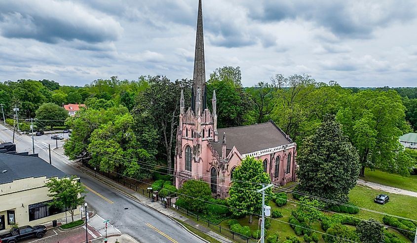 Trinity Episcopal Church in Abbeville is an architectural wonder nestled in Upstate South Carolina with design patterned after Gothic cathedrals.