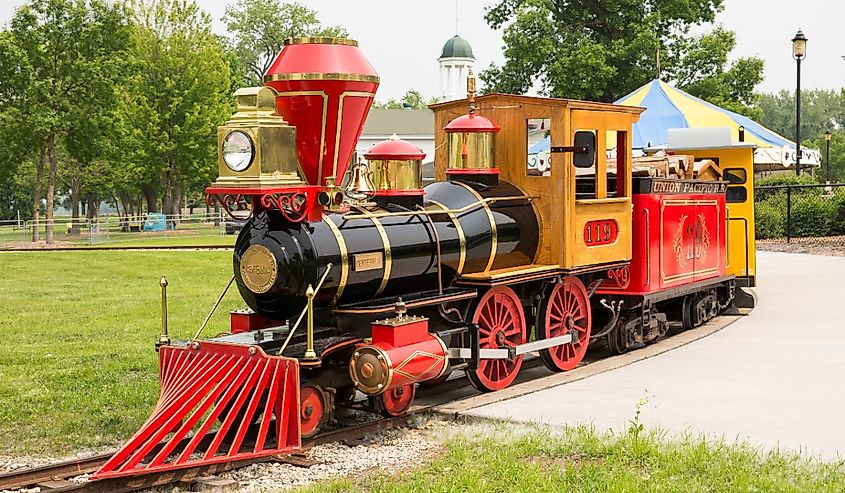 Narrow Gauge Train at Bay Beach Amusement Park, a popular tourist attraction in Green Bay.