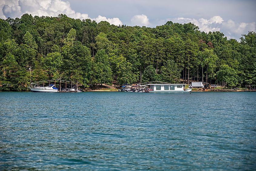 A sparkling lake in Seneca, South Carolina