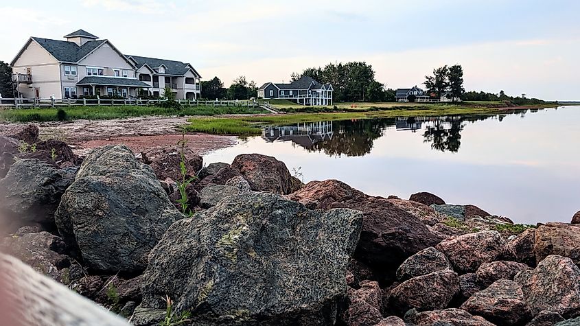 A calm summer evening in Northport pier, an area south of Alberton, PEI.