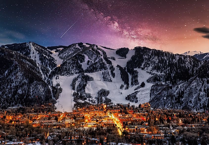 The gorgeous skyline of Aspen, Colorado.