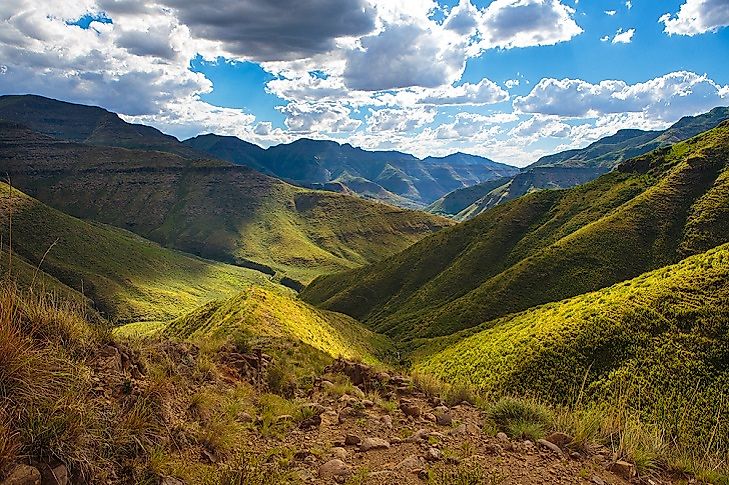 The Maloti Mountains of Lesotho.