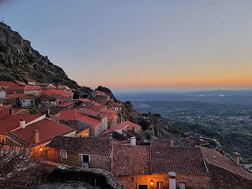 Evening view over Monsanto, Portugal.