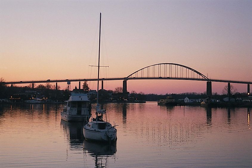 Chesapeake City, Maryland - Bridge over the Chesapeake & Delaware Canal.