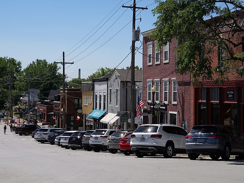 Downtown Parkville in Missouri.