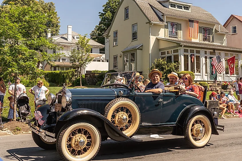 Fourth of July parade in Wyomissing, Pennsylvania.