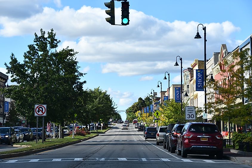 Main Street in downtown Canandaigua, New York.